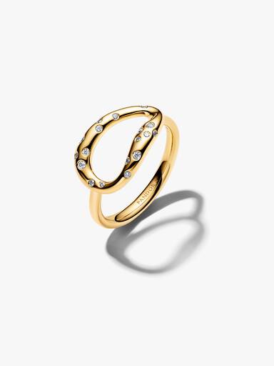 Organisch Geformter Steinbesetzter Statement-Ring