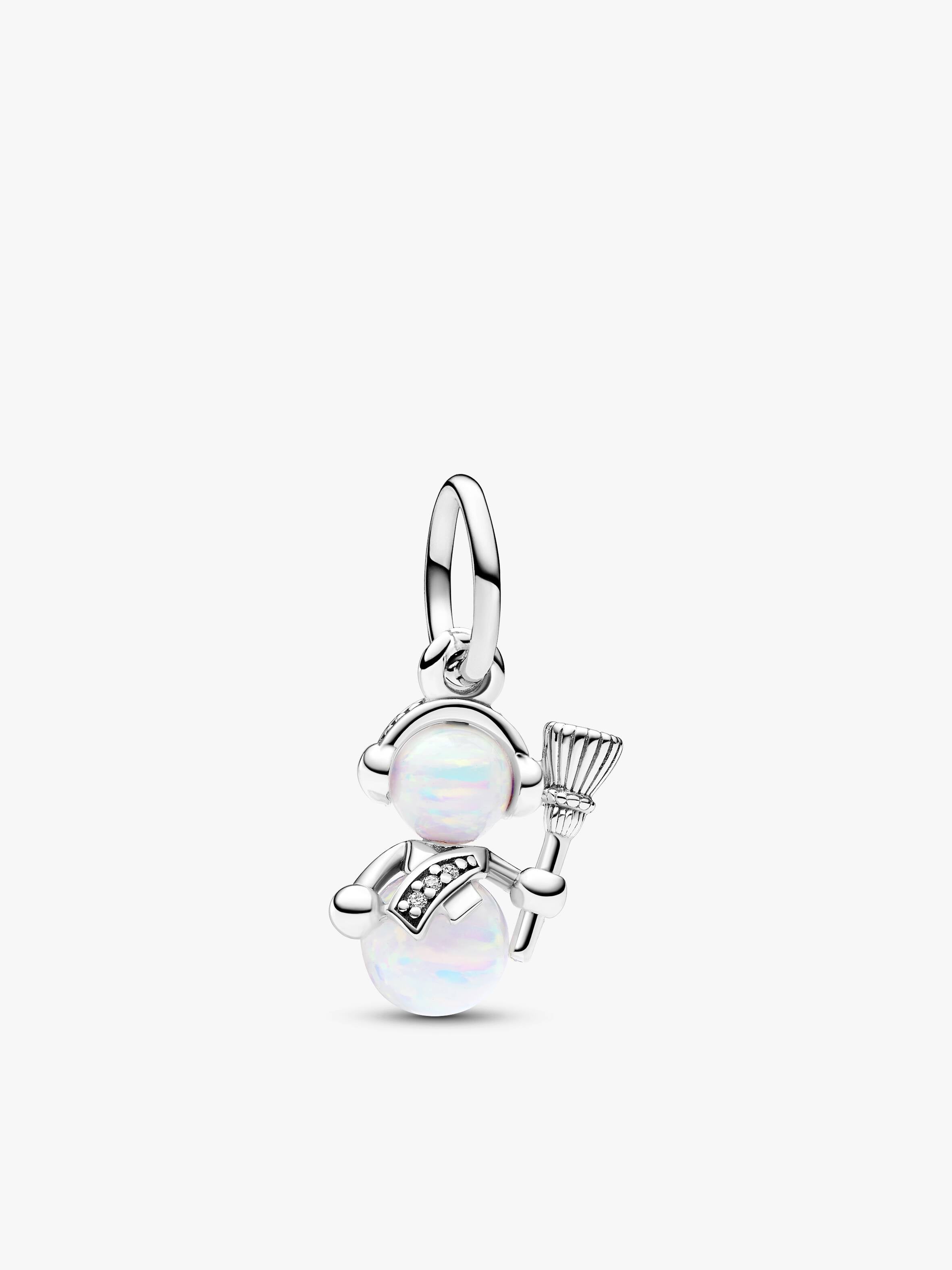 Charm Pendant Bonhomme de Neige Opalescent