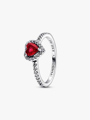 Anello con cuore rosso
