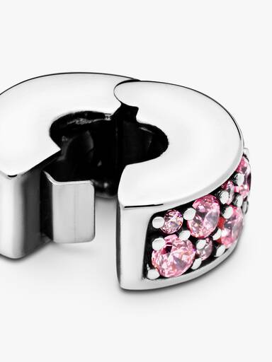 Charm Clip Pavé Rose