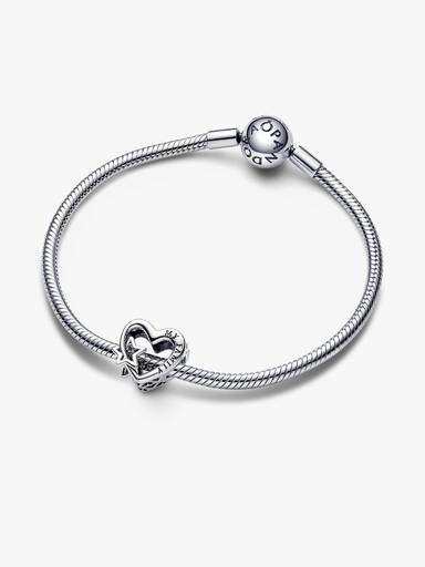 Charm openwork cuore con stella