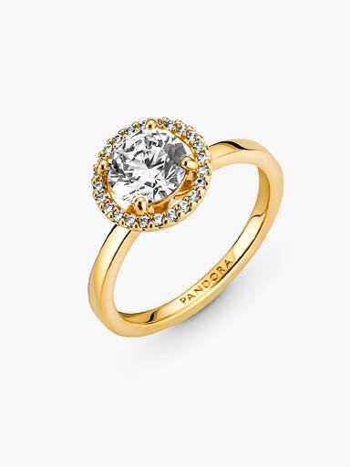 Funkelnder Runder Strahlenkranz Ring