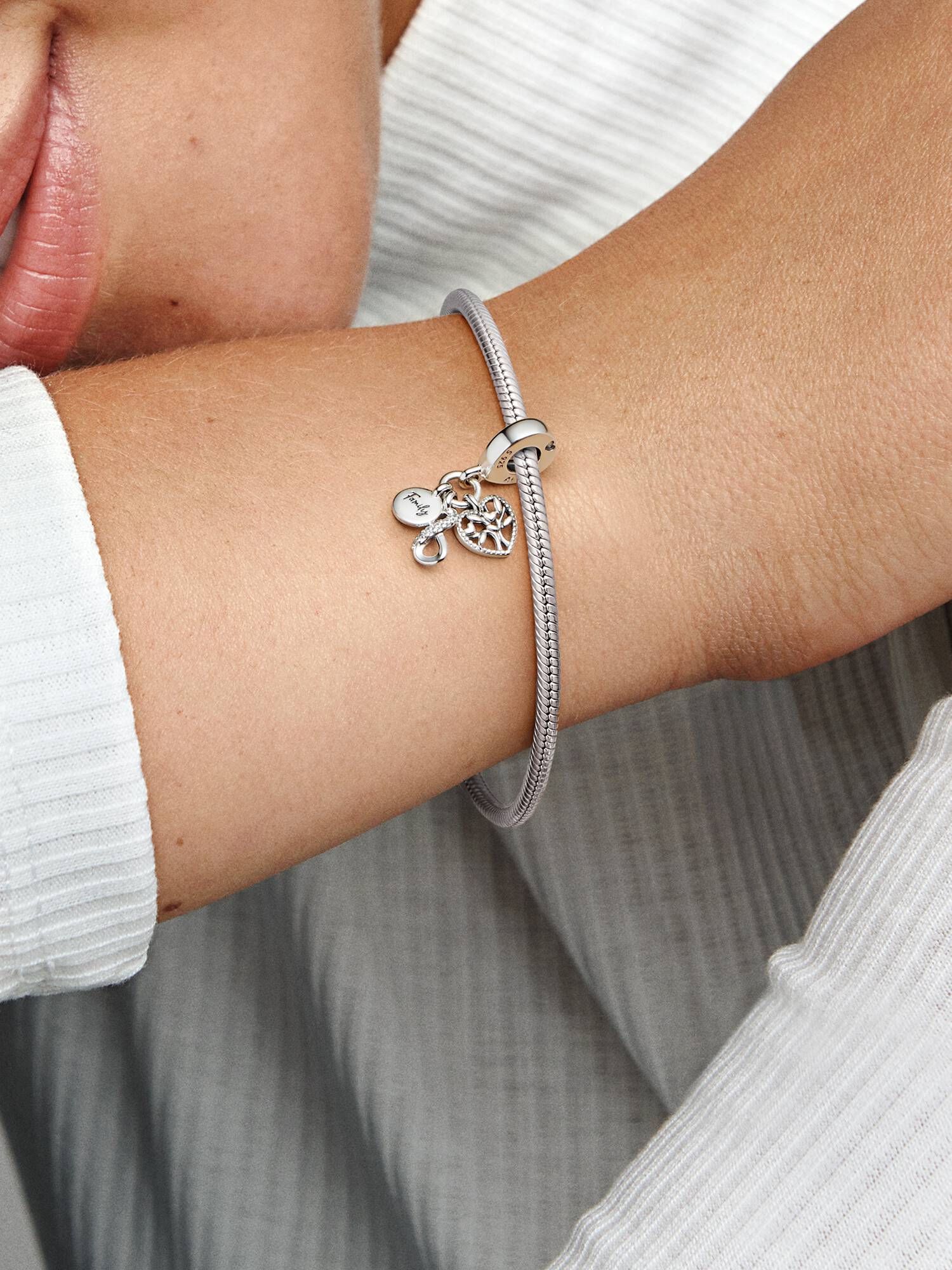 Charm Pendant Triple Infini Famille