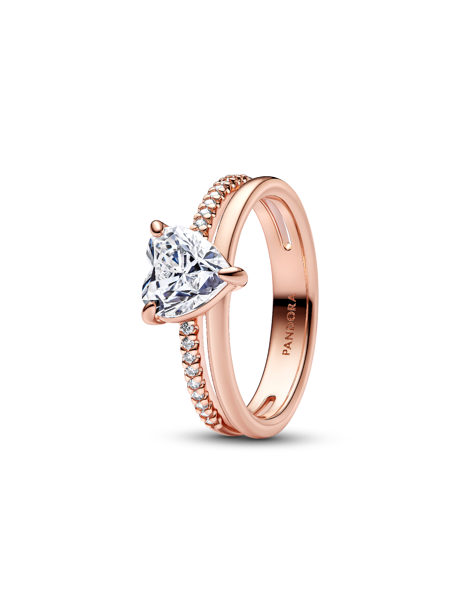 Doppelband Herz Ring