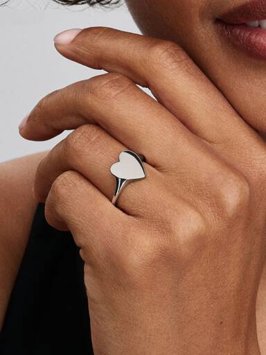 Gravierbares Herz Ring