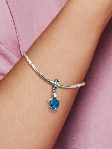 Meeresschildkröte Murano-Glas Charm-Anhänger